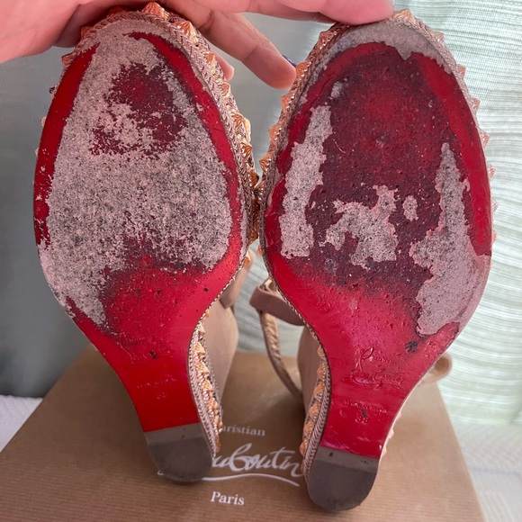 This has been sold- Beautiful, pre loved Christian Louboutin platform wedges - Picture 4 of 12